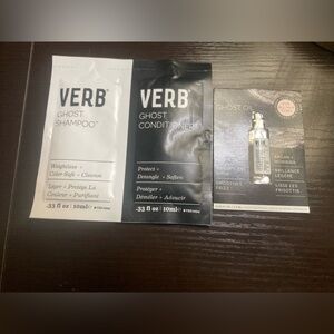 4/$25 Verb Ghost shampoo, conditioner & oil travel set. Brand new. 1 of each